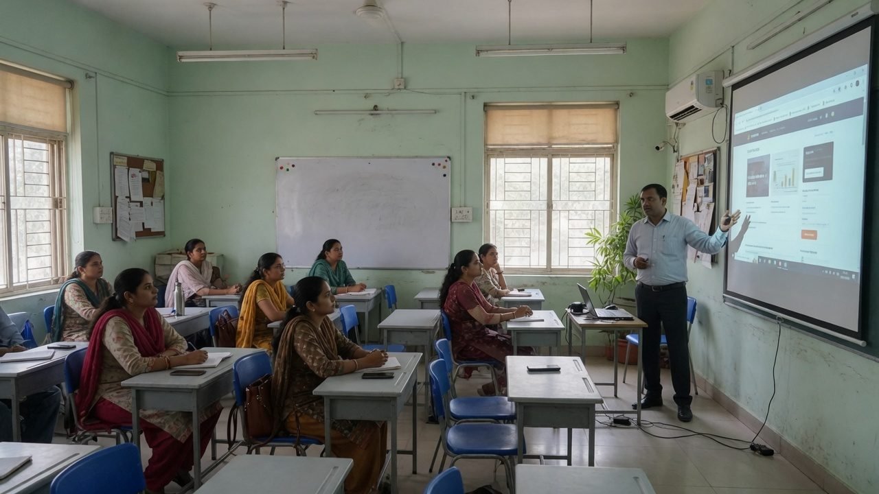 Example scope: training institute website with course pages and enquiry form
