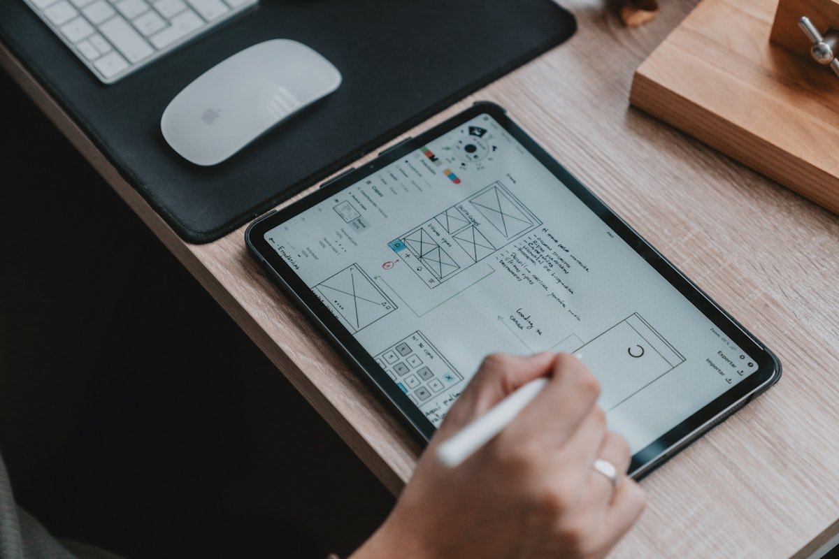 Designer choosing typography for a website