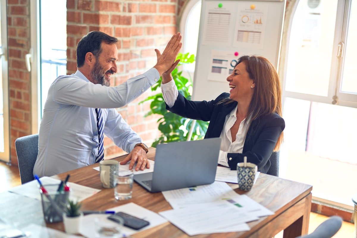Business team at work — AI agents for sales and support